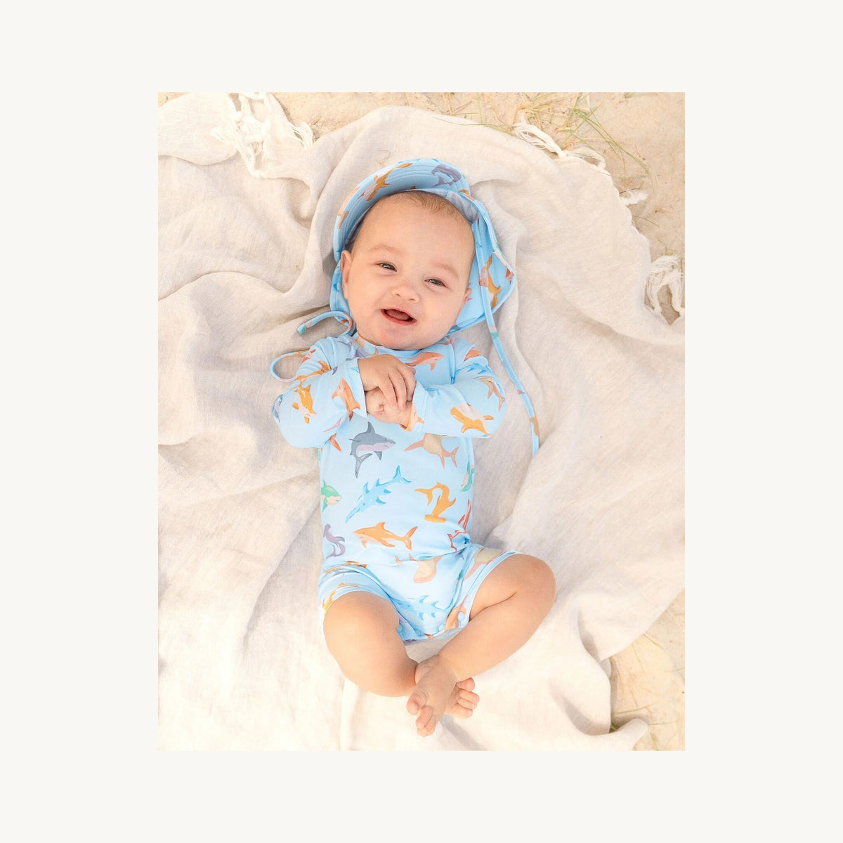 Toshi Toshi Swim Baby Onesie L/S Classic - Sharky | Aster & Ruby