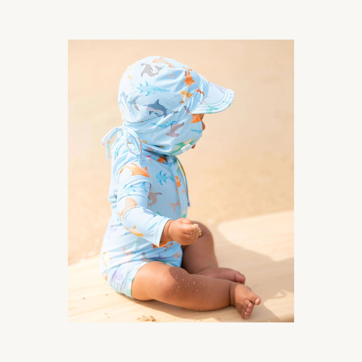 Toshi Toshi Swim Baby Onesie L/S Classic - Sharky | Aster & Ruby