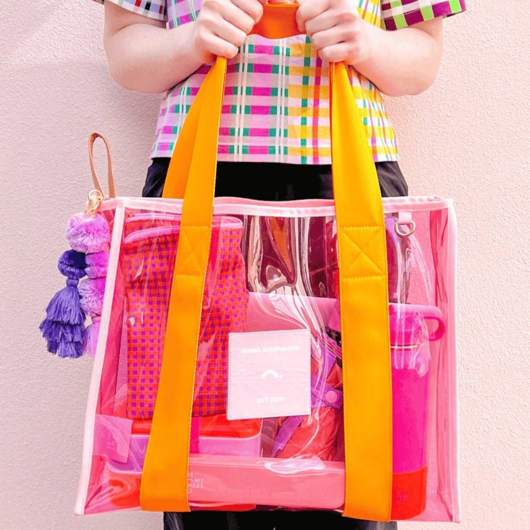 TSC Pink & Orange Cheeky Tote Bag-Aster & Ruby
