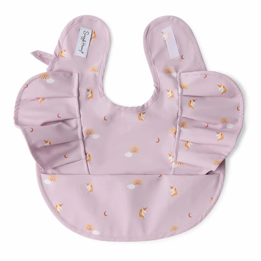 Unicorn Frill Snuggle Bib - Aster & Ruby