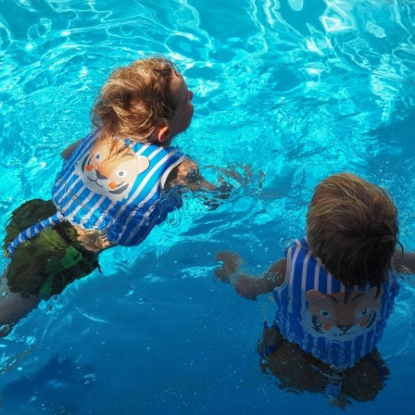 Kids Swim Vest Tino the Tiger Blue