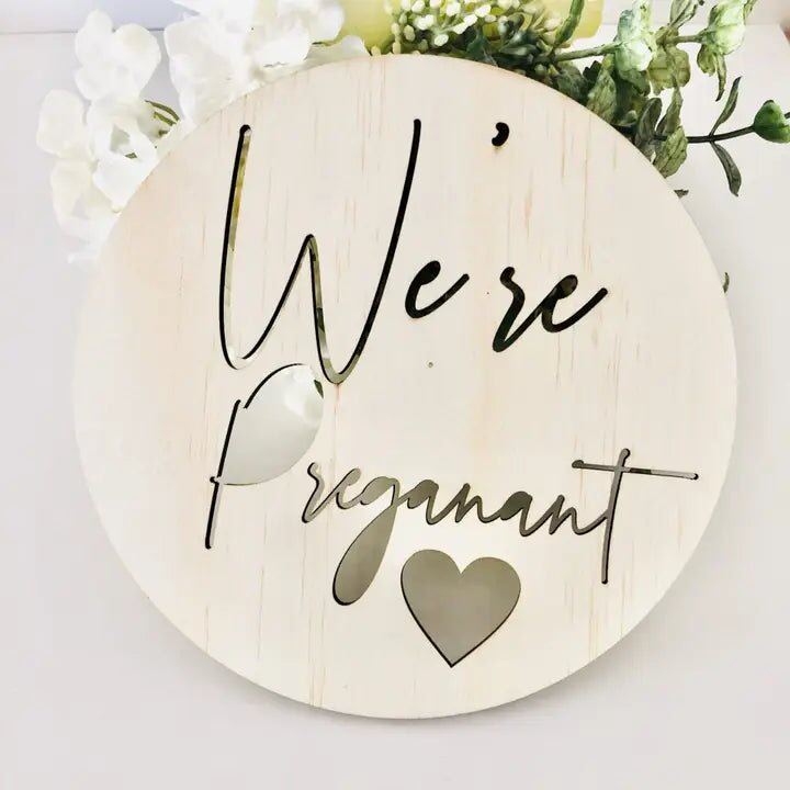 We're Pregnant Scandi Birth Announcement - Aster & Ruby