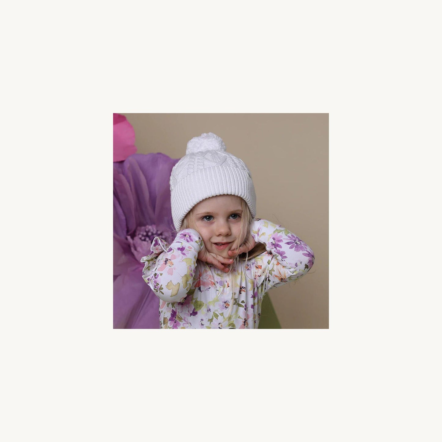 White Organic Baby Knit Beanie – children's product by Snuggle Hunny Kids | Aster & Ruby