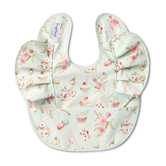 White Rabbit Frill Snuggle Bib - Aster & Ruby