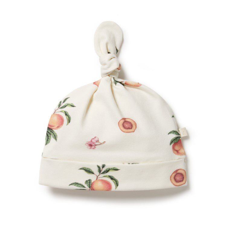 Wilson & Frenchy Rib Knot Hat So Peachy – Newborn, 0-3m – Aster & Ruby