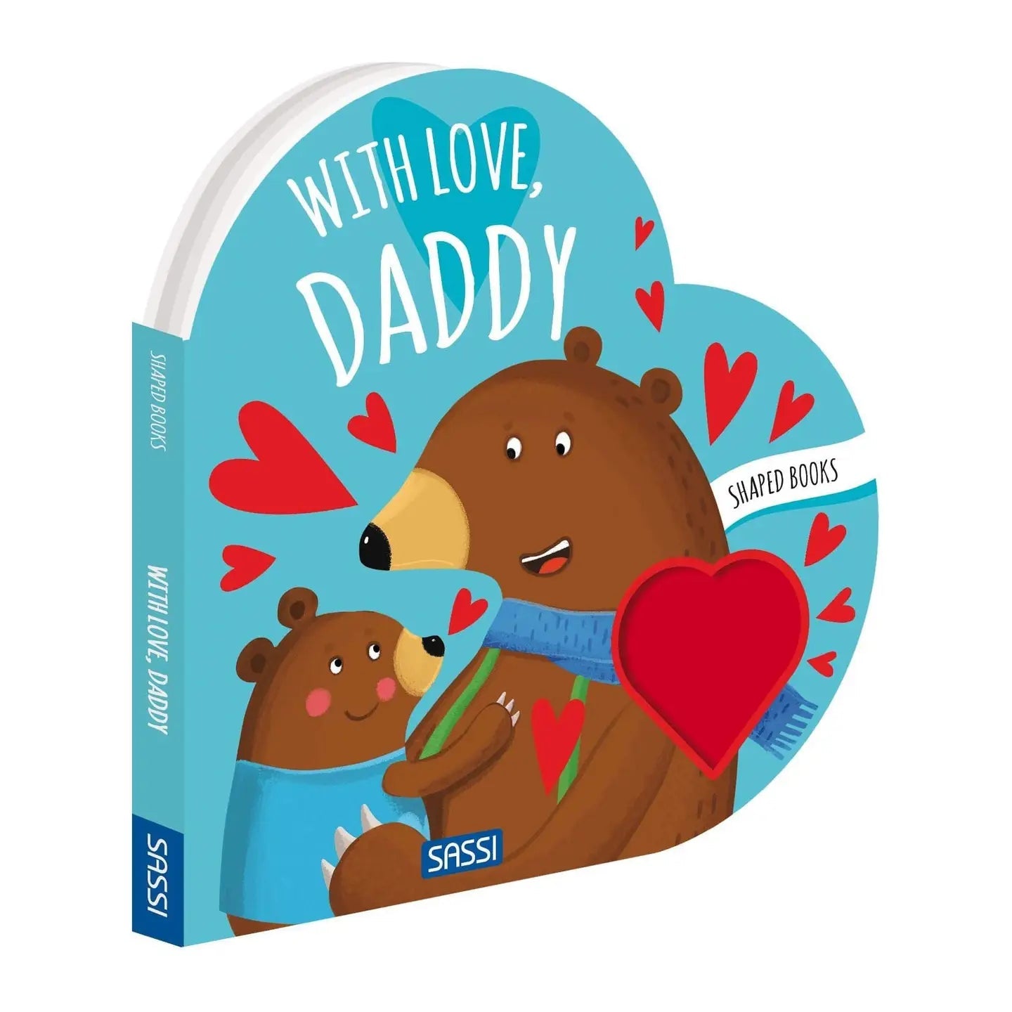 with Love Daddy Heart Shaped Board Book - Aster & Ruby