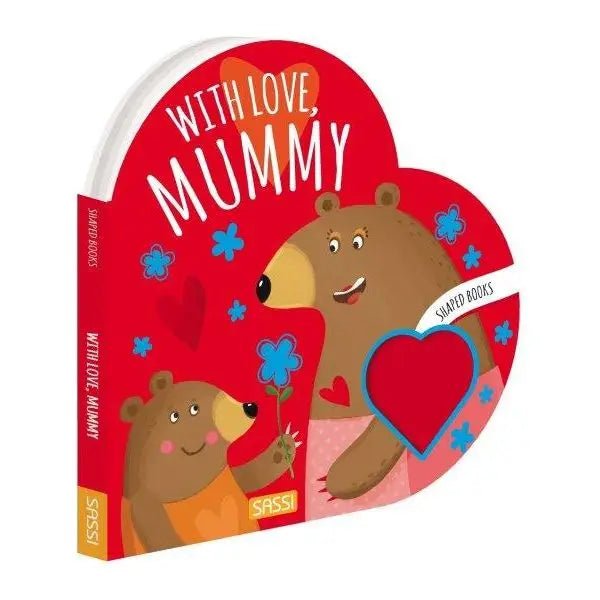 with Love Mummy Heart Shaped Board Book - Aster & Ruby