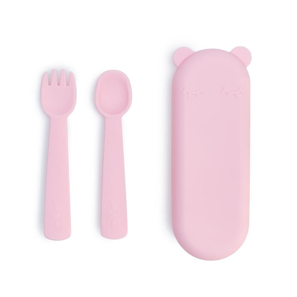WMBT Feedie Fork & Spoon Set Powder Pink – Aster & Ruby