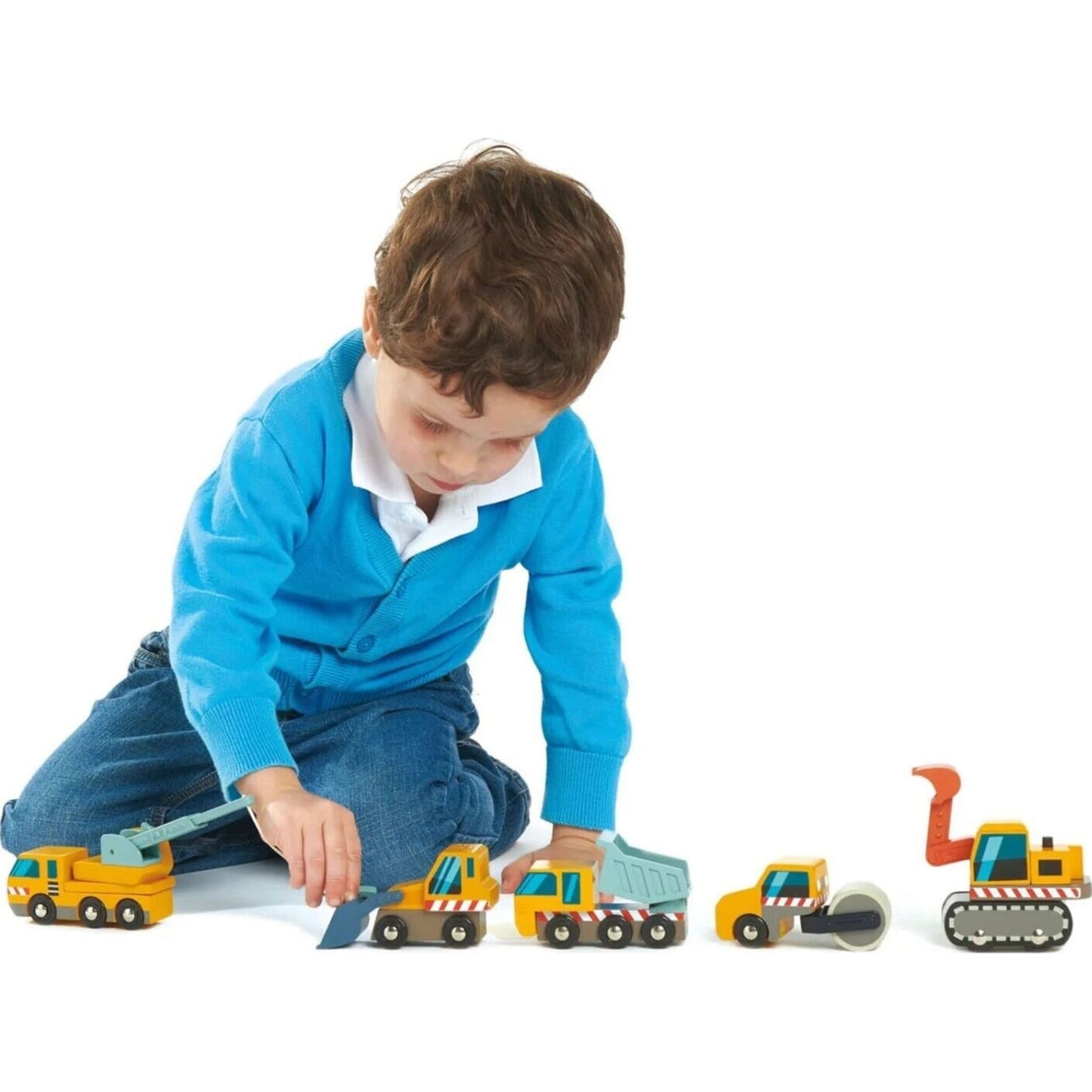 Wooden Construction Car Set – children's product by Tender Leaf | Aster & Ruby
