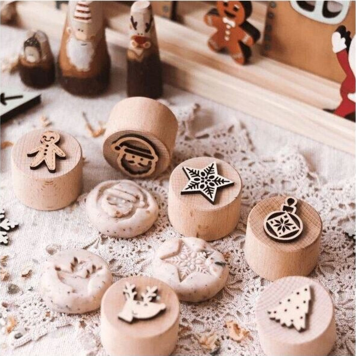 Let Them Play Wooden Stampers Christmas | Aster & Ruby