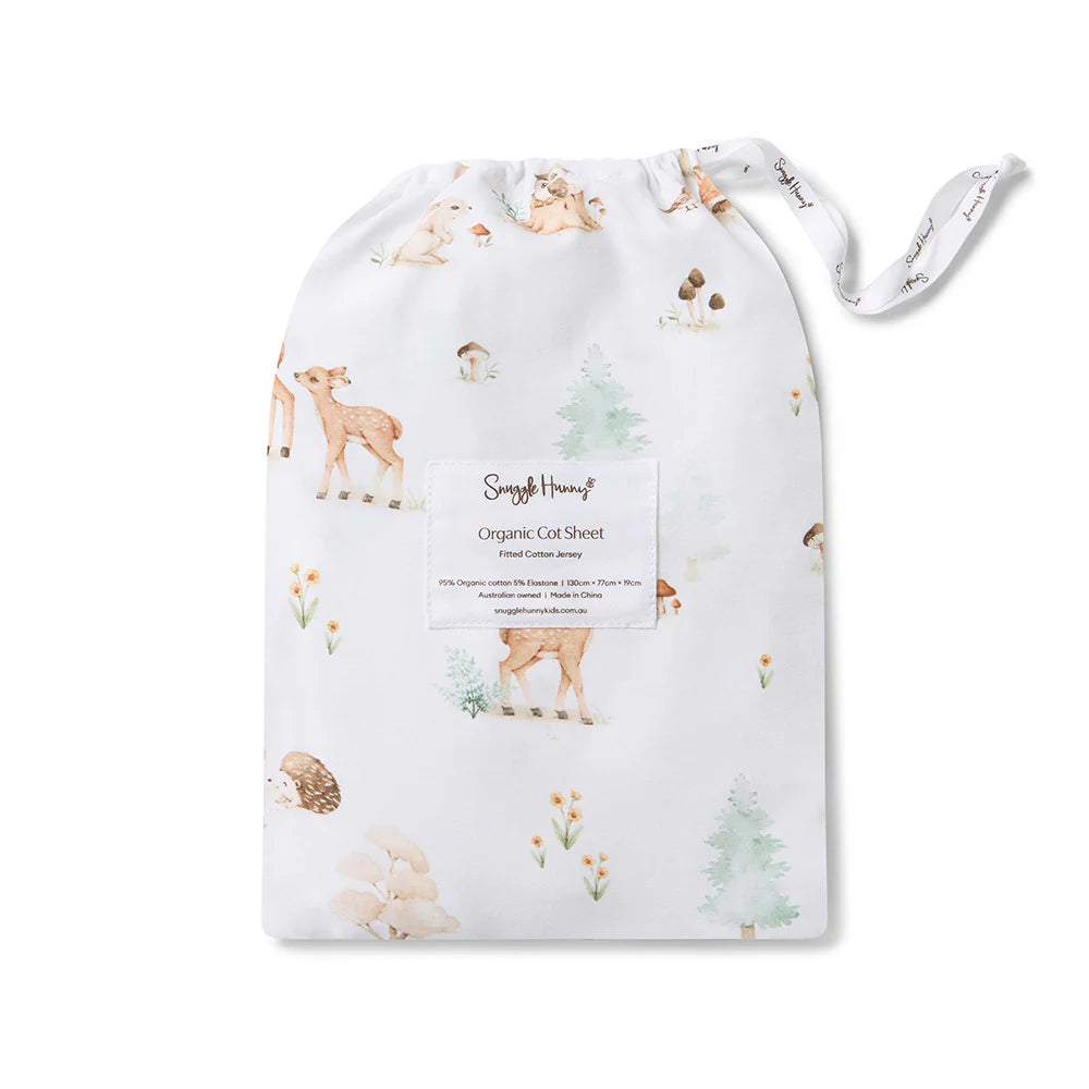 Woodland Tales Organic Fitted Cot Sheet