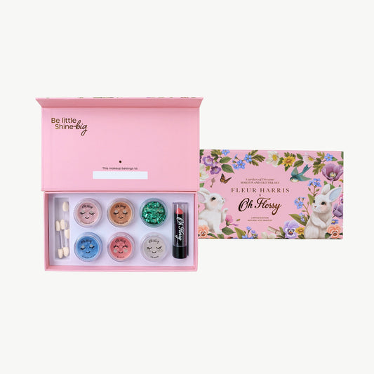 X Fleur Harris Garden of Dreams Deluxe Makeup & Glitter Set - Aster & Ruby