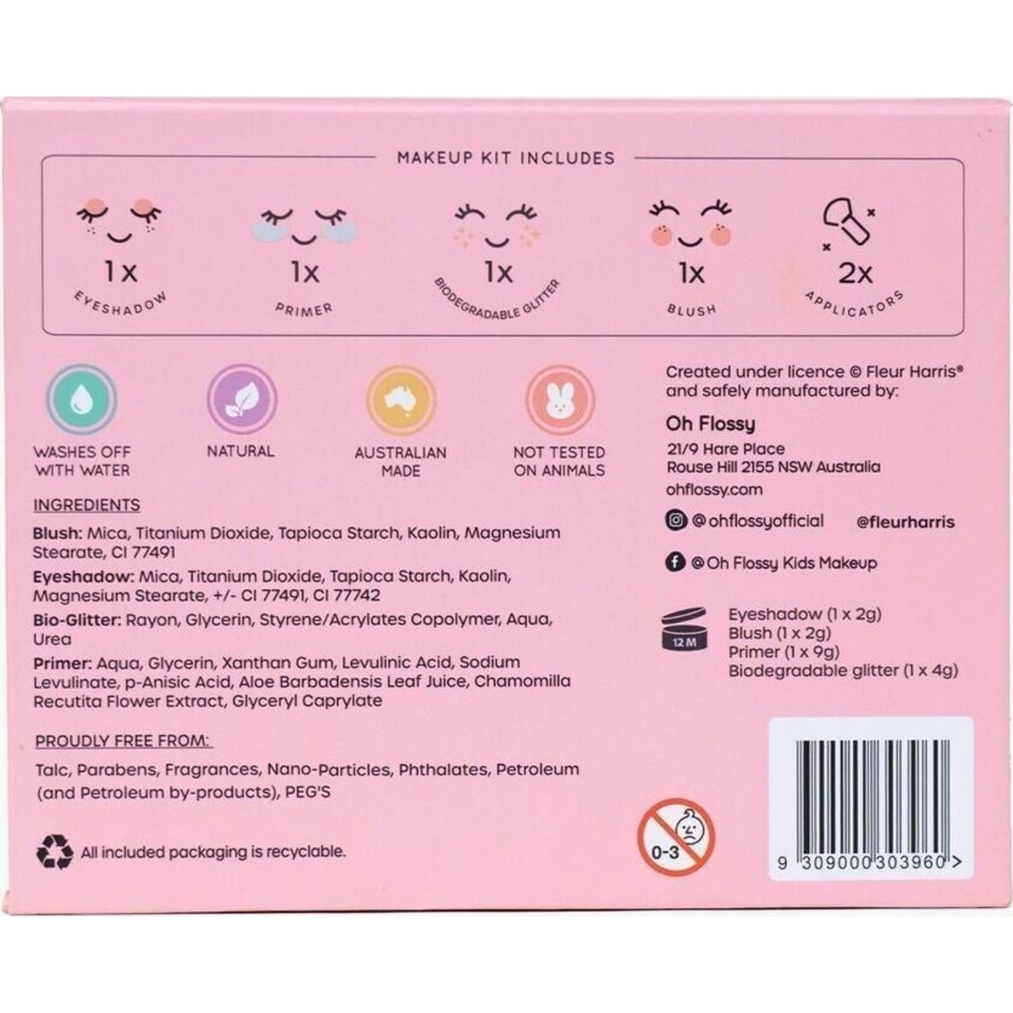 X Fleur Harris Garden of Dreams Mini Makeup & Glitter Set – children's product by Oh Flossy | Aster & Ruby