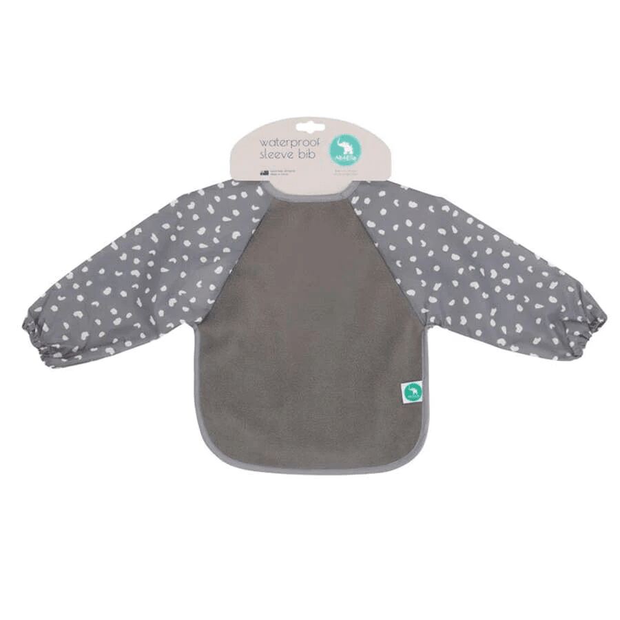 Long Sleeve Bib Grey – children's product by All4Ella | Aster & Ruby