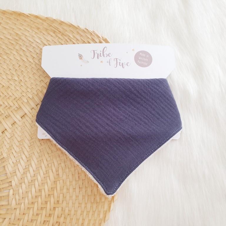 Bandana Dribble Bib Midnight - Aster & Ruby