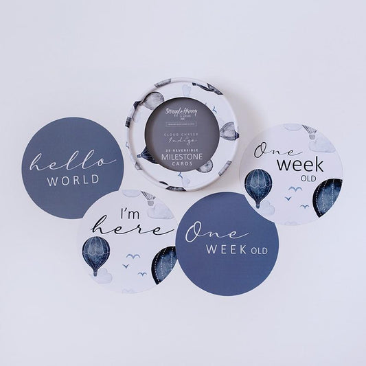 Cloud Chaser & Indigo Reversible Milestone Cards - Aster & Ruby