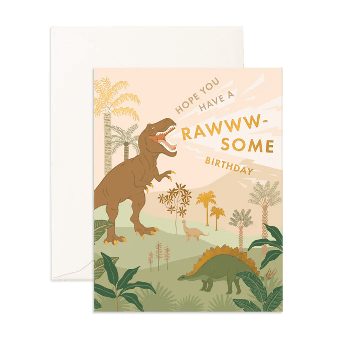 Fox & Fallow Card Rawww - some Birthday - Aster & Ruby