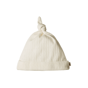Nature Baby Pointelle Merino Knotted Beanie