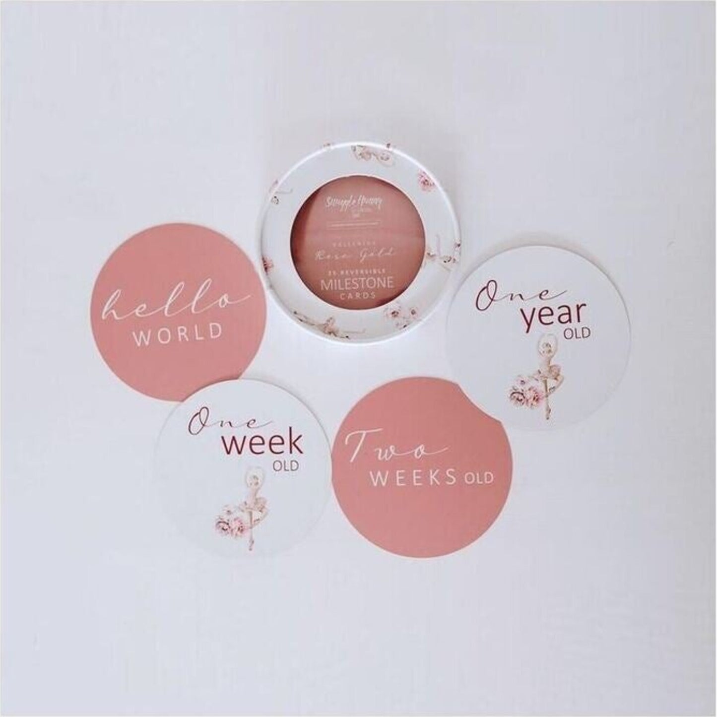 Milestone Cards Ballerina/Rosa – children's product by Snuggle Hunny Kids | Aster & Ruby