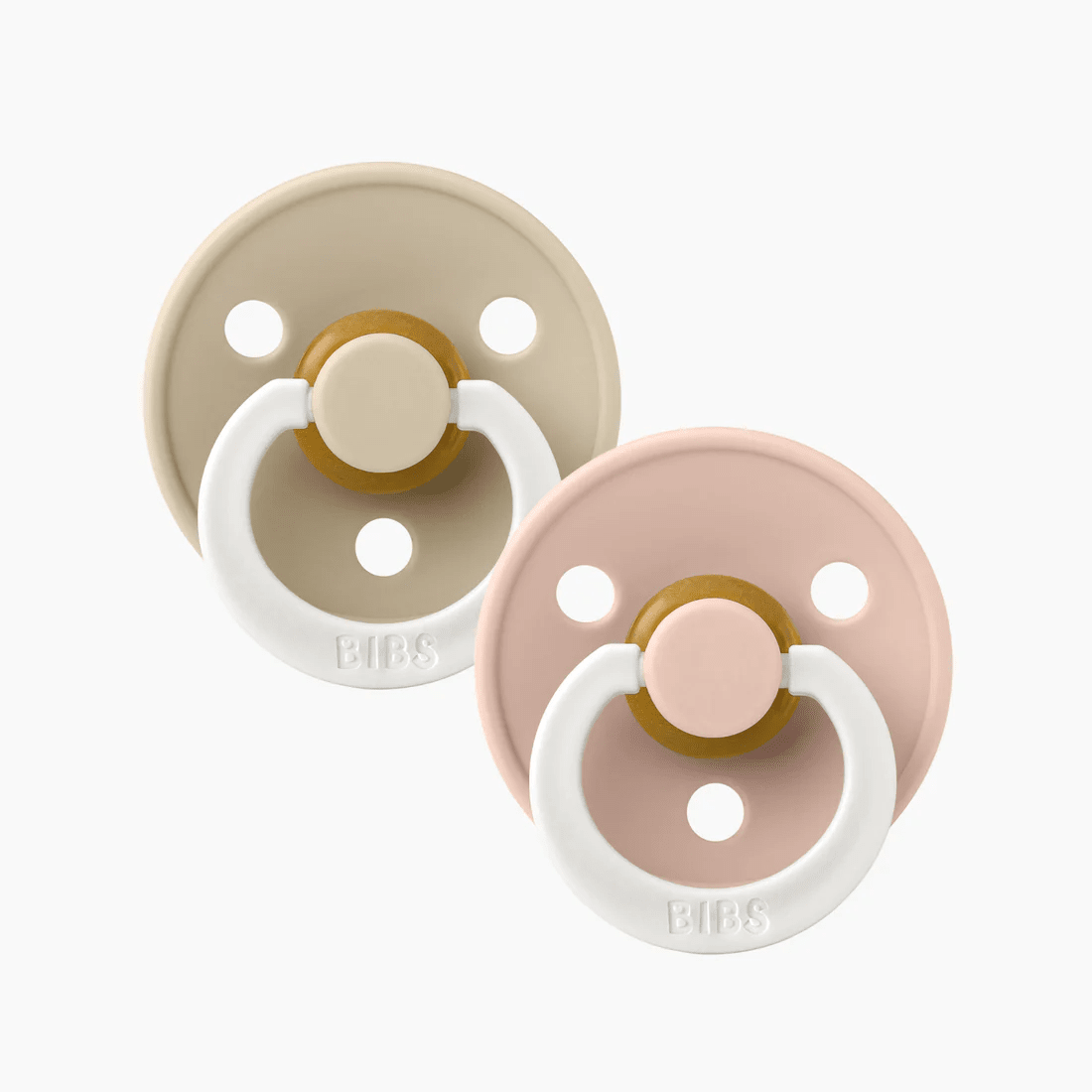 Pacifier 2pk Colour Glow Blush/Vanilla - Aster & Ruby