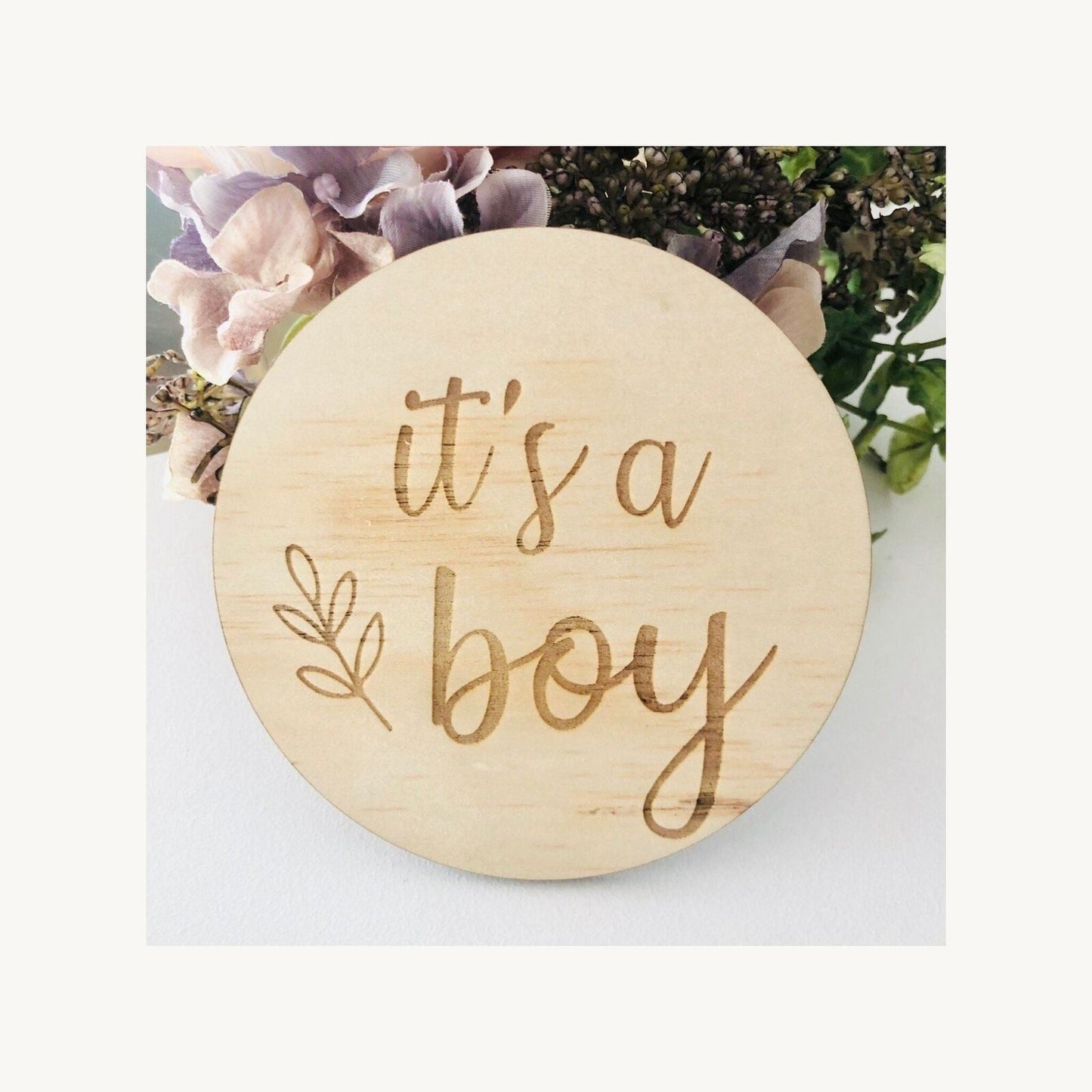 Timber Tinkers Timber Tinkers It's A Boy Wood Disc | Aster & Ruby
