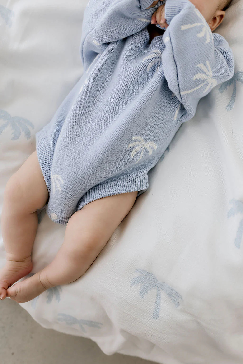 Beach Palms Knit Romper