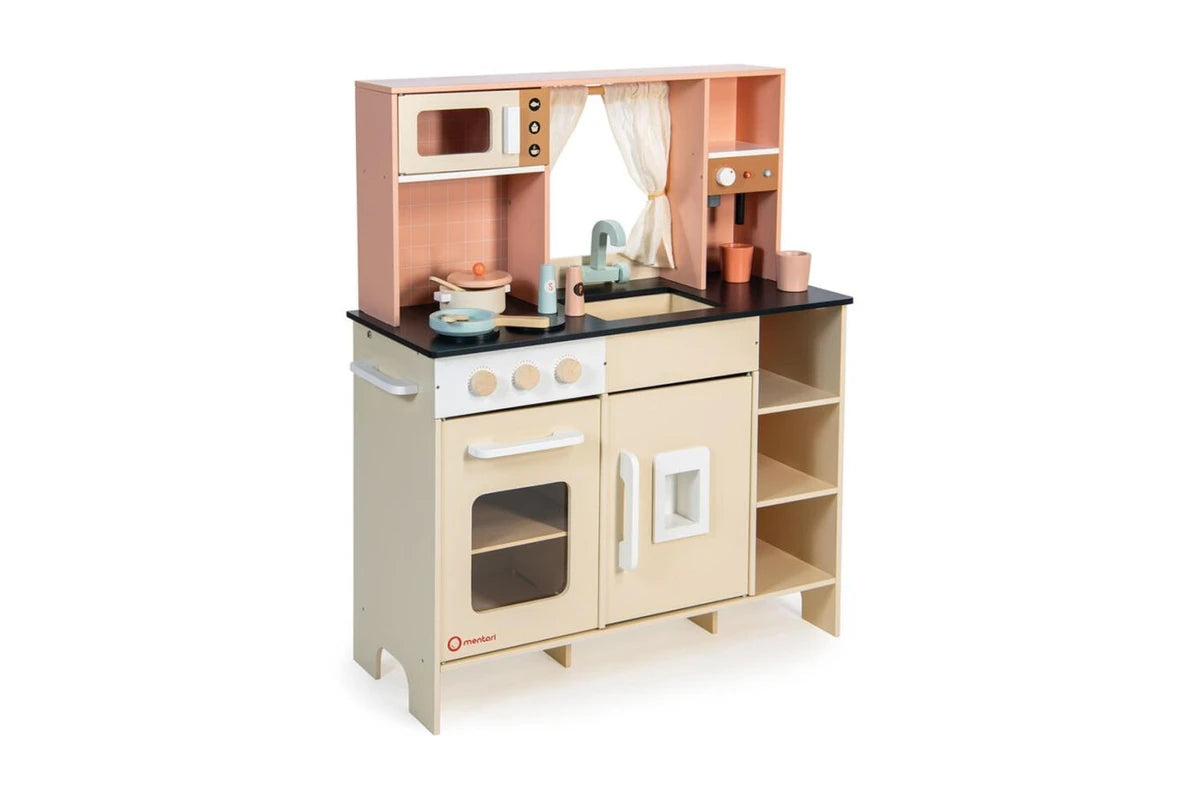 Cream Play Kitchen Wooden Toy Set (PRE-ORDER ITEM)
