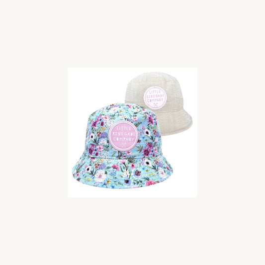 Little Renegade Company hat – Reversible Bucket Hat Meadow from Aster & Ruby