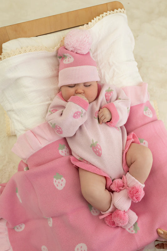 Strawberry Kisses | Knit Romper