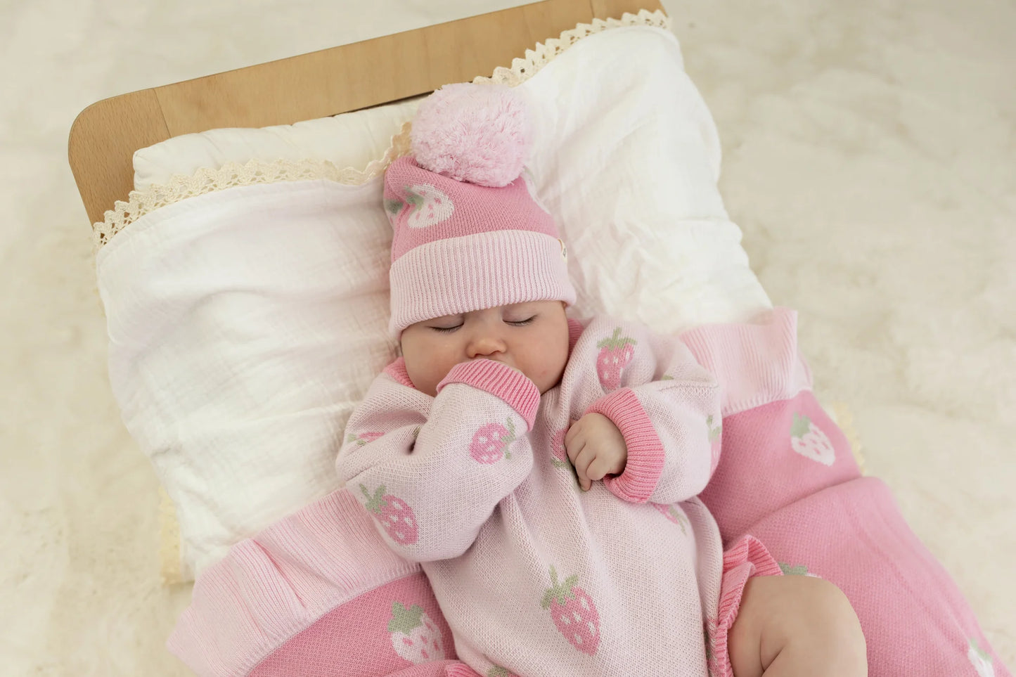 Strawberry Kisses | Knit Romper