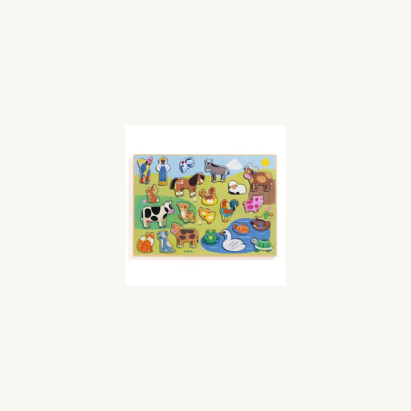 Djeco Wooden Puzzle 22 Pc Farm