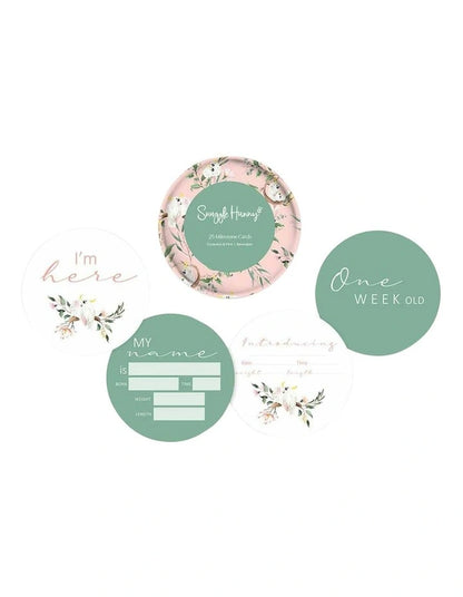 cockatoo/mint Reversible Milestone Cards