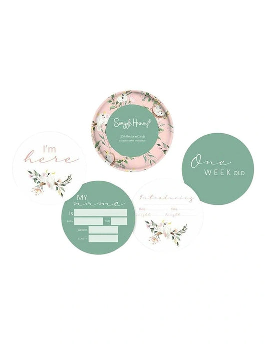 cockatoo/mint Reversible Milestone Cards
