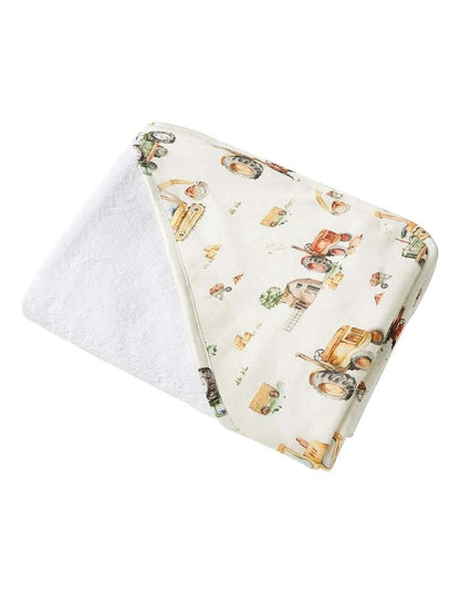 Diggers & Tractors Organic Hooded Towel