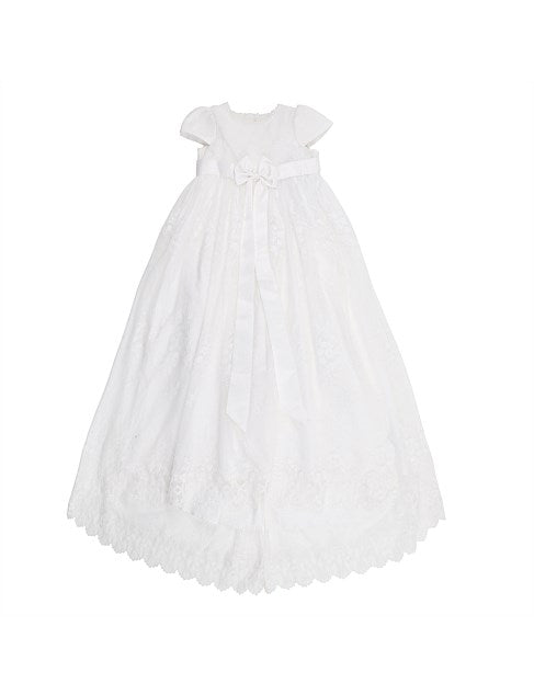 Bebe Open Back Christening Dress | Aster & Ruby