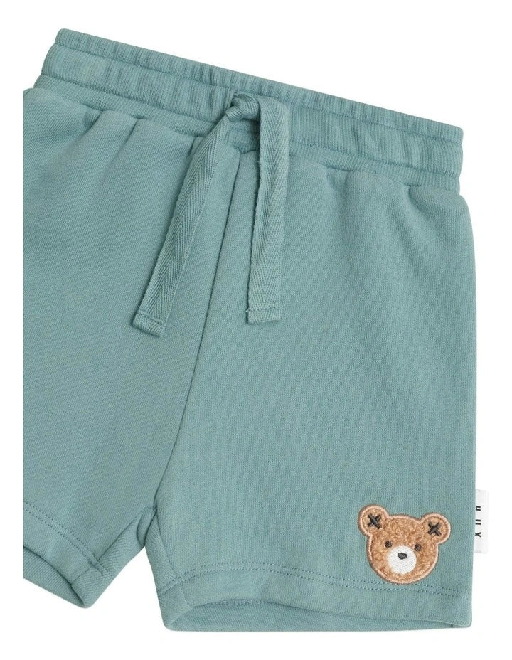 Huxbaby Furry Huxbear Shorts Green | Aster & Ruby