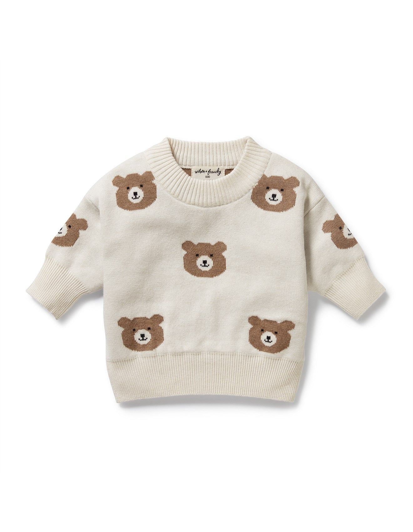 Wilson & Frenchy Beary Cute Organic Knitted Jacquard Jumper | Aster & Ruby