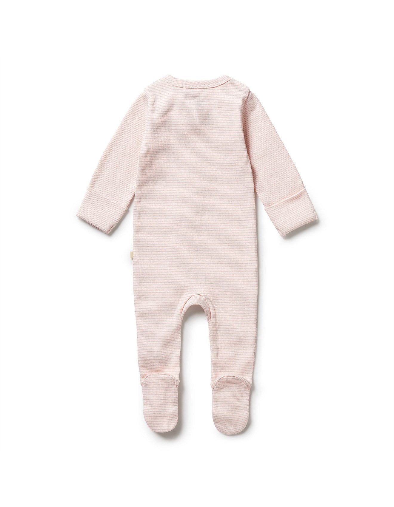 Cantaloupe Organic Stripe Rib Zipsuit with Feet