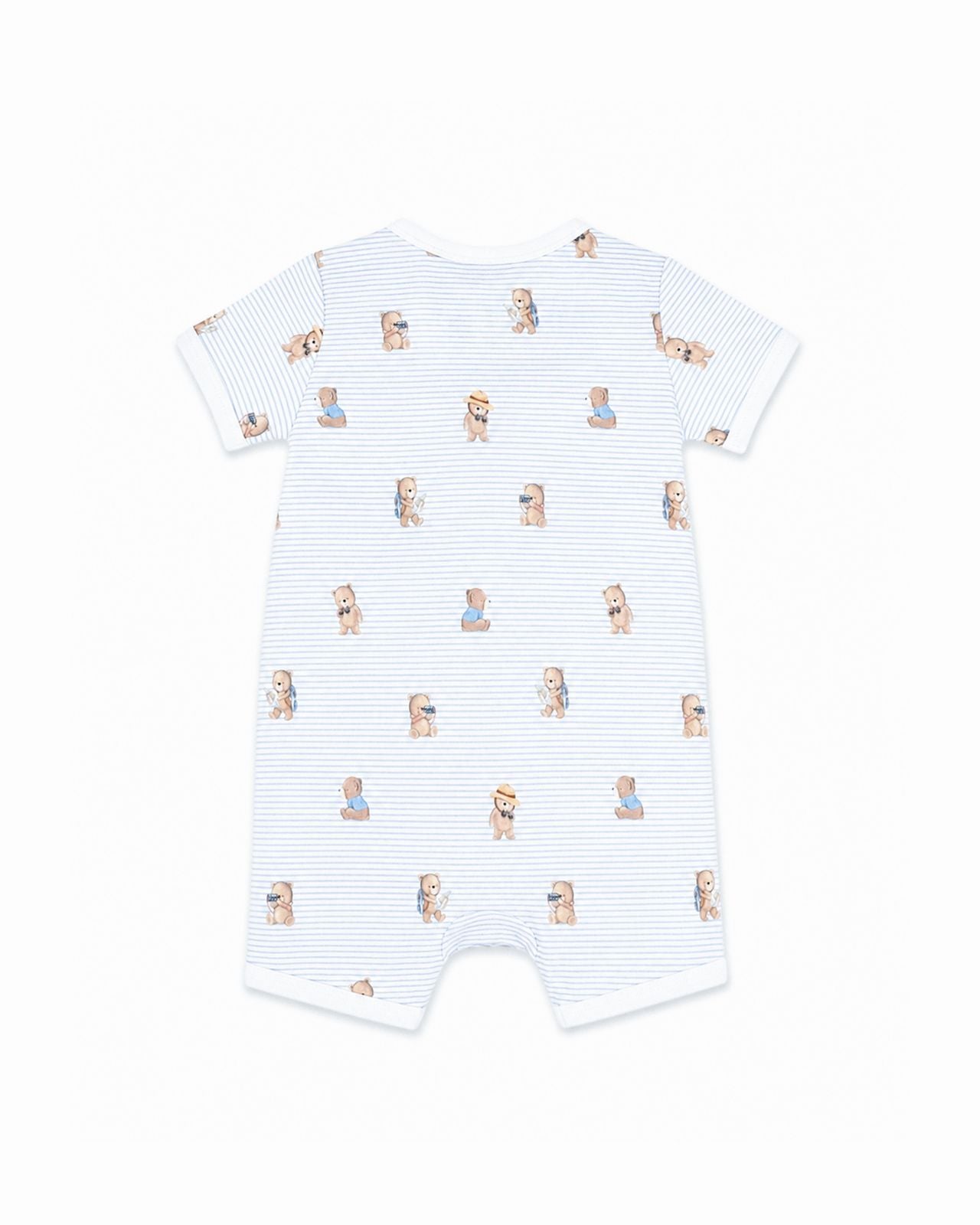 Brady Stripe Organic SS Zip Romper