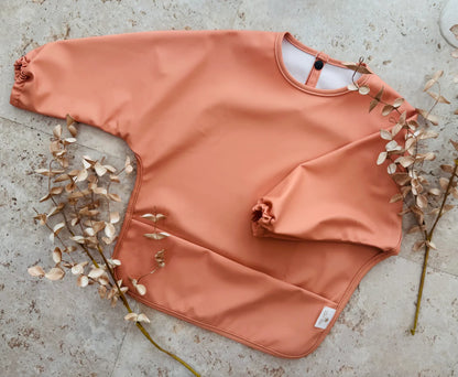 Long Sleeve Smock Bib - Small / Clay