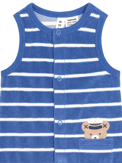 Nautical Peekaboo Hux Towelling Romper