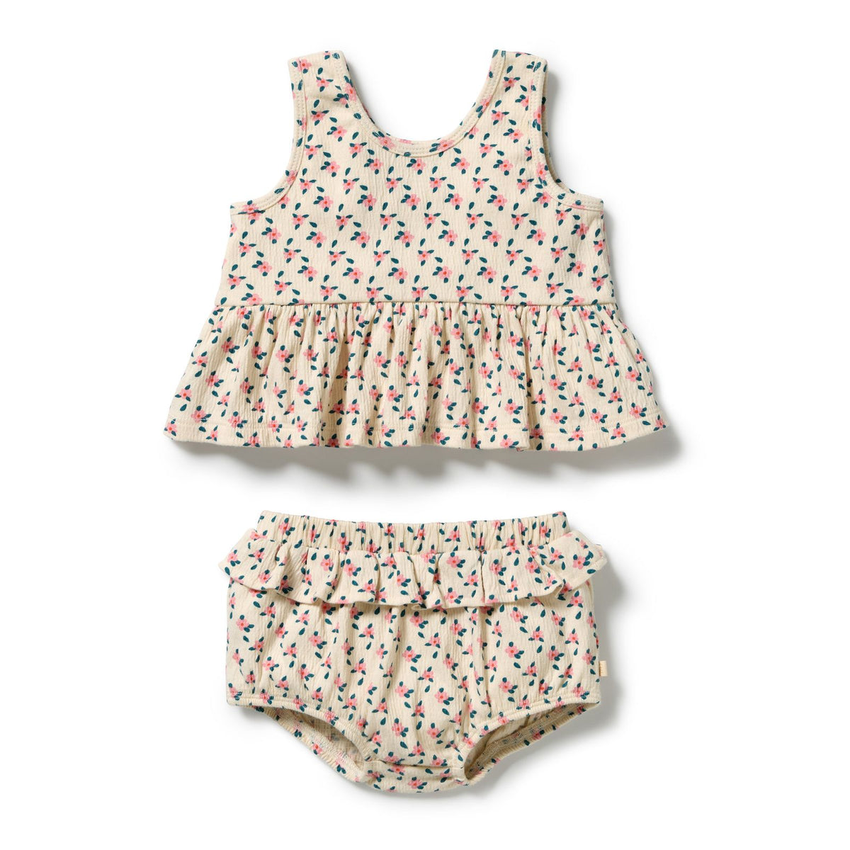 Little Blossom Organic Crinkle Ruffle Set