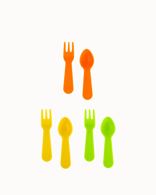 Lunch Punch Lunch Box Fork and Spoon Set - Brights
