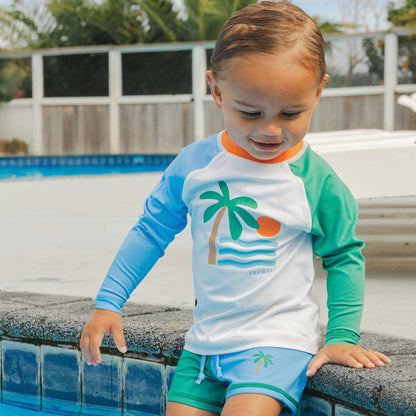Baby Rash Vest Seaside Colourblock
