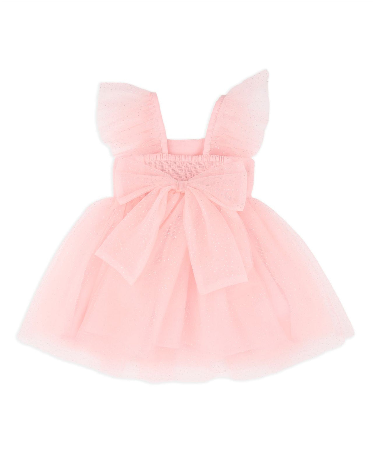 Festive Pink Glitter Tulle Dress