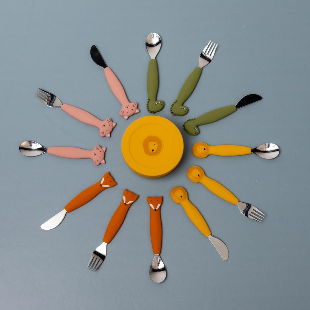 Silicone Cutlery Set 3-pack - Mr. Fox
