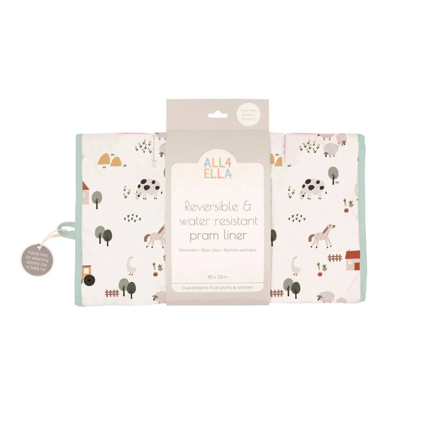 All4Ella Pram Liner Country Farm | Aster & Ruby