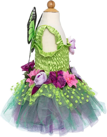 Green Fairy Blooms Deluxe Dress with Wings