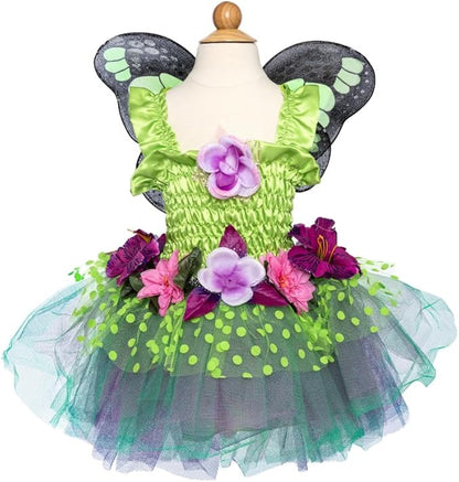Green Fairy Blooms Deluxe Dress with Wings