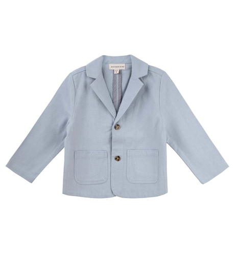 Oscar Linen Suit Jacket Ice Blue